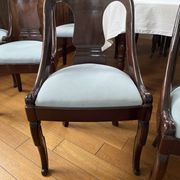 8 chairs in solid mahogany