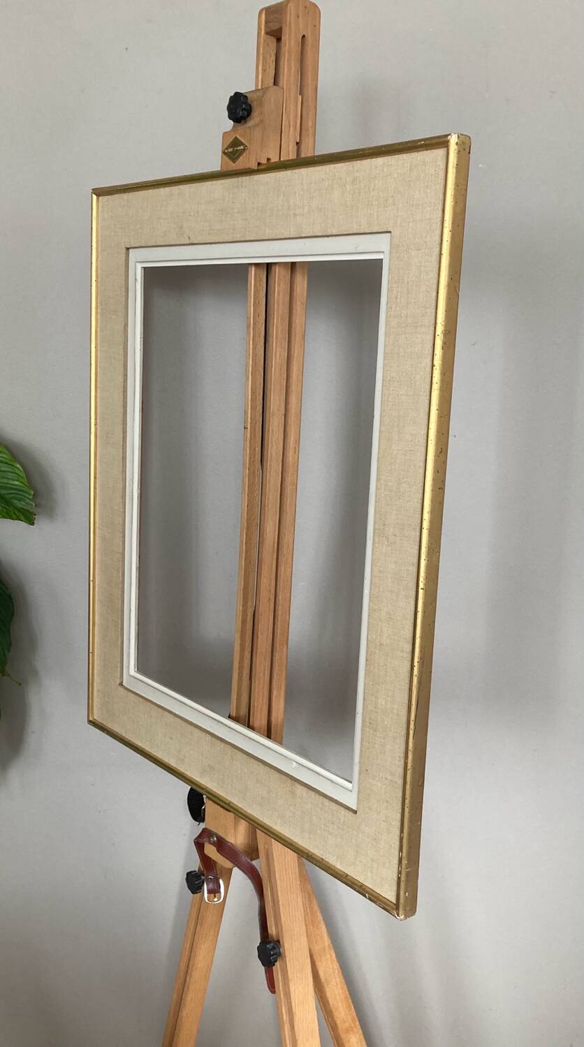 Frame in gilded wood and canvas 1950s/60s