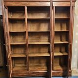 Important library stamped from the Louis Philippe period in mahogany / early