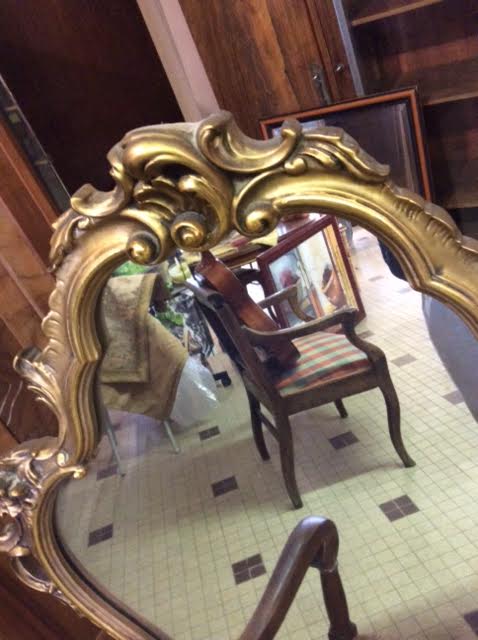Golden rocaille mirror