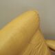 Yellow leather armchair, Danish design, 1960s, production: Denmark
