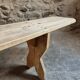 Set of 2 antique French poplar benches, consoles or shelves, circa 1900.