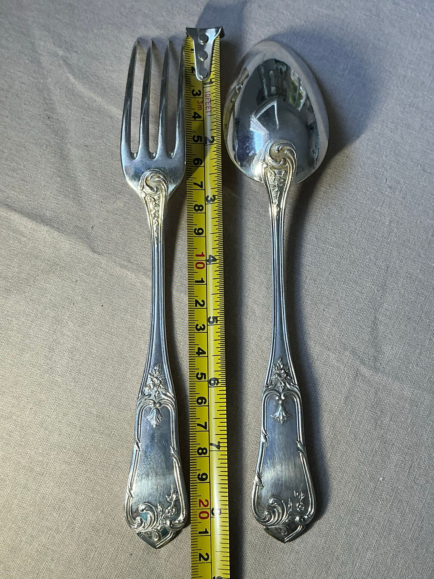 Elegant cutlery set 1900-1910 Boulenger "White 84" 24 place settings