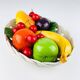 Vintage Italian ceramic fruit basket from the mid-20th century, 1980s.