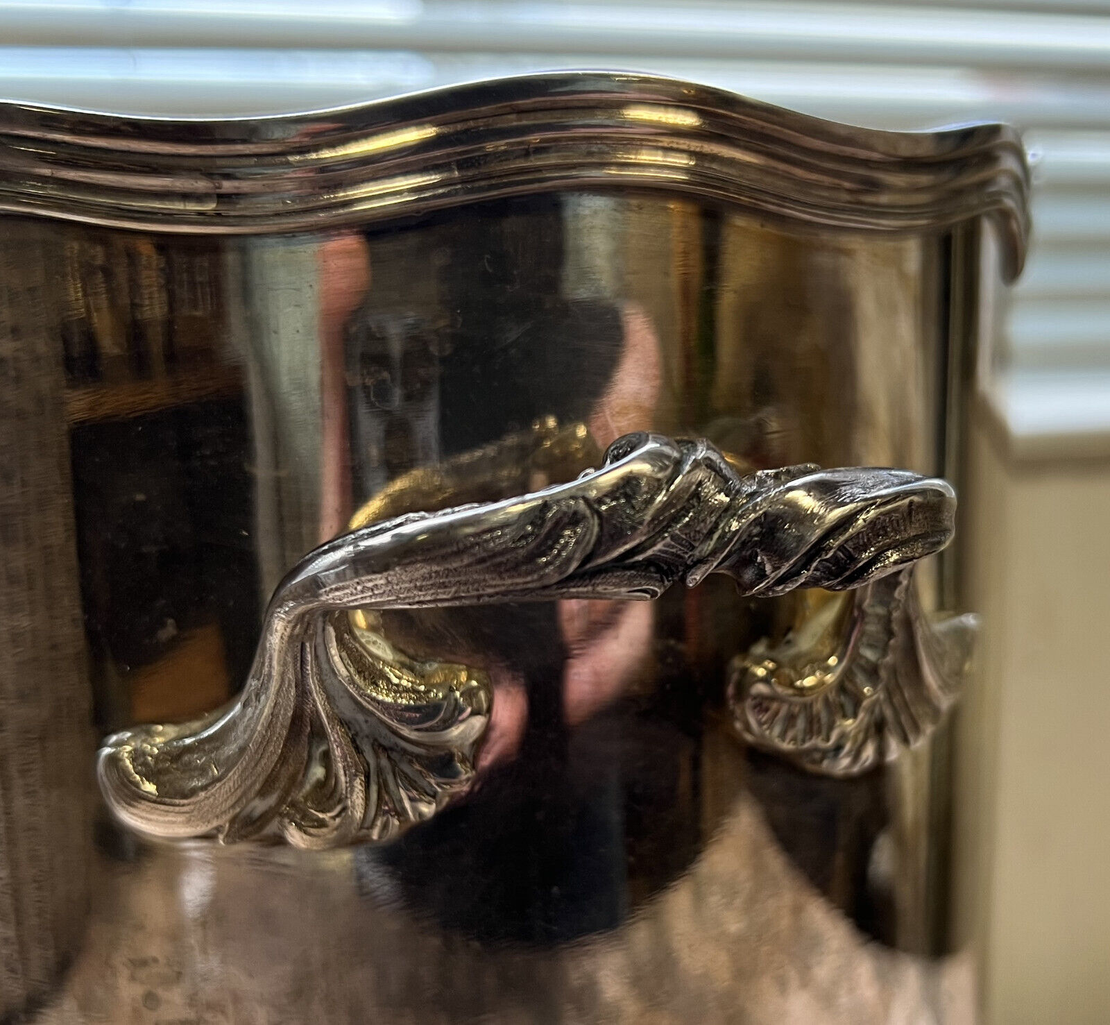 Two silver metal ice buckets hallmarked around 1900