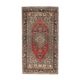 Vintage Turkish Oushak Handmade Wool Cotton Red Area Rug 110x227