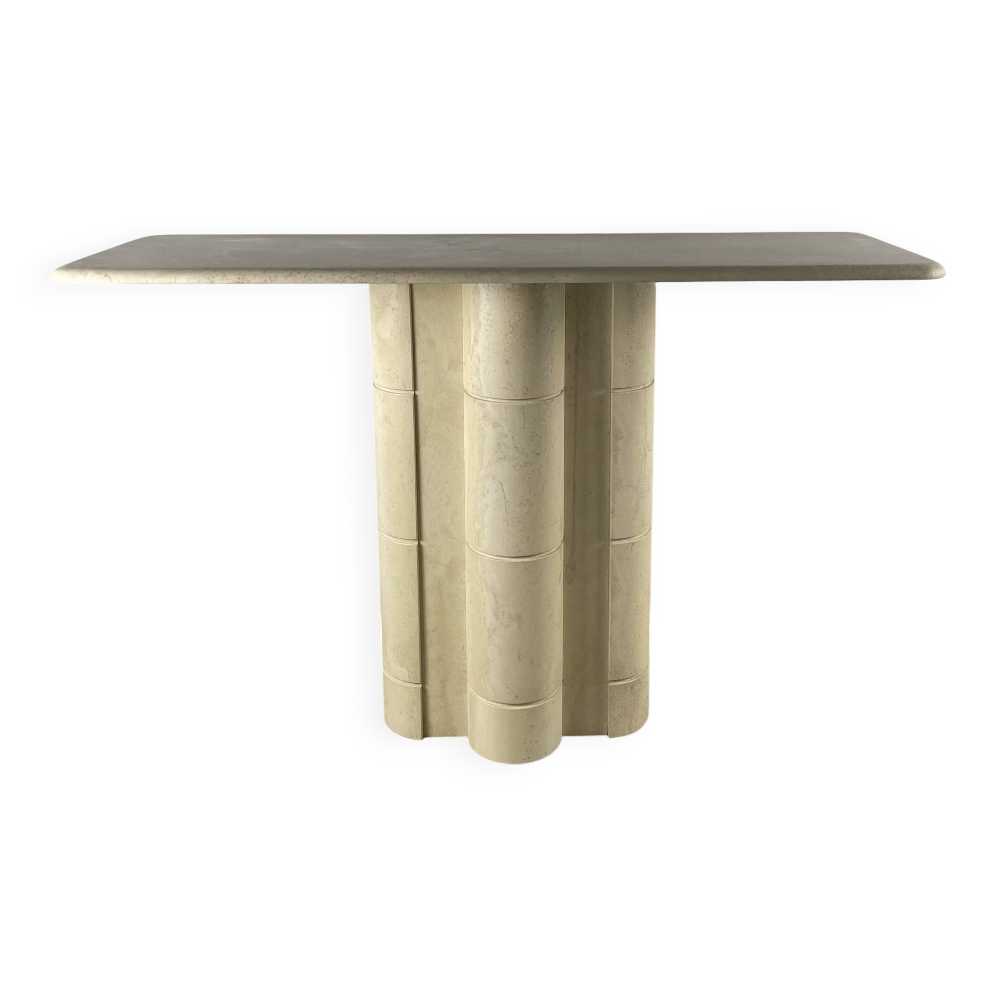 Vintage travertine console