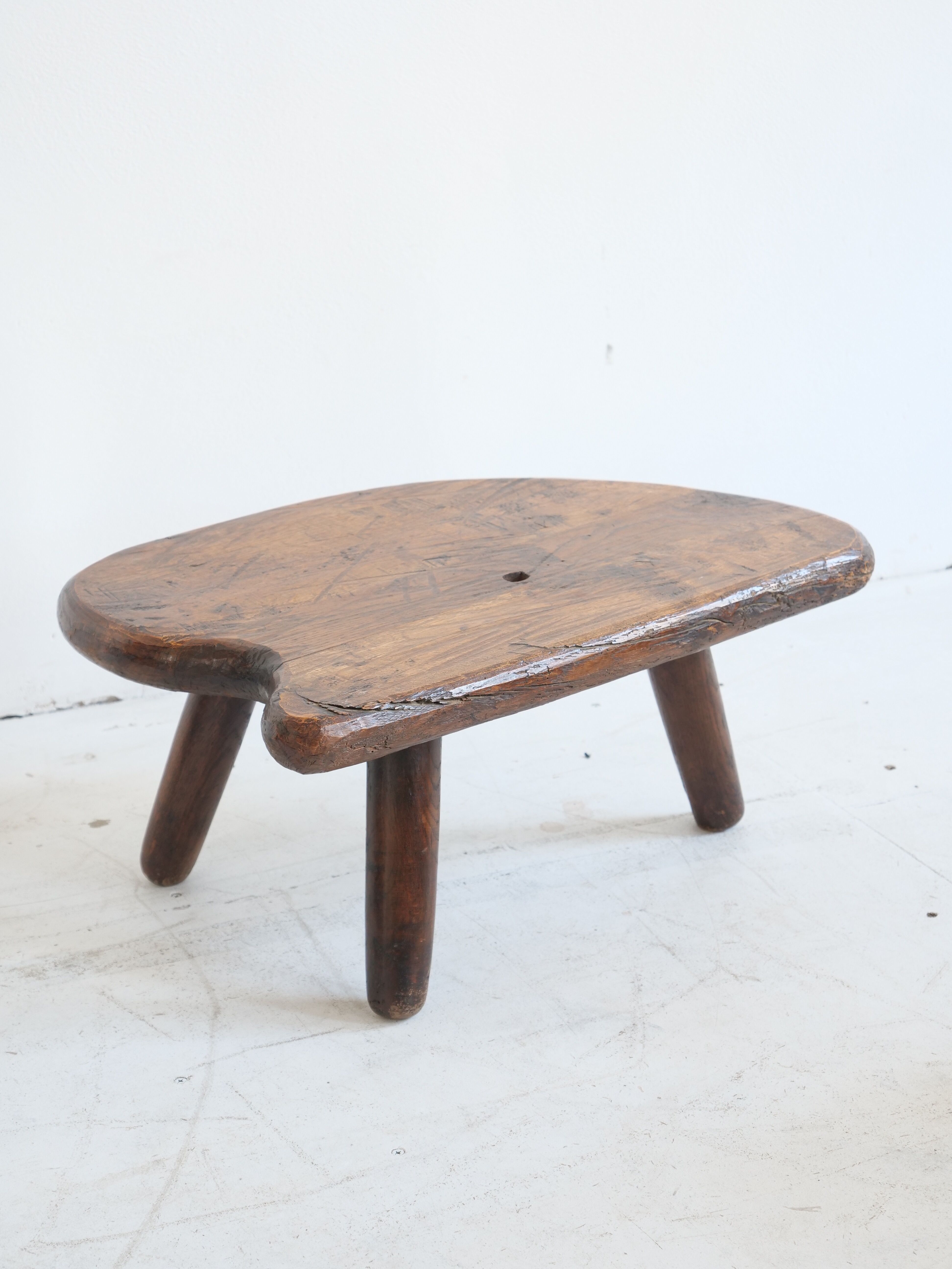 Wooden free-form coffee table