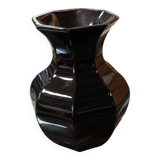 Black crystal vase