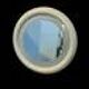 1970s mirror with integrated lighting, futuristic design, vintage wood.