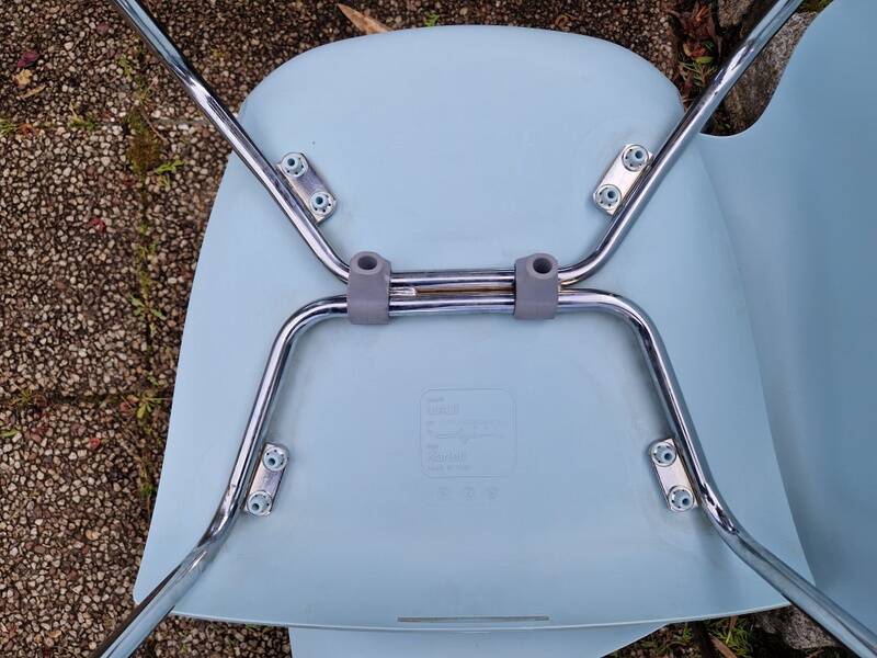 Vico Magistretti (1920-2006) for Kartell - Series of 4 chairs - Maui model - Sky blue color