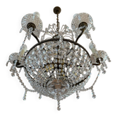 Lustre cristal montgolfière années 60