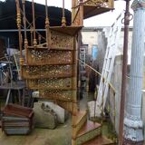 XXeme iron-cast spiral staircase