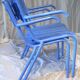 Paire de fauteils de jardin ou de terrasse bleu outremer