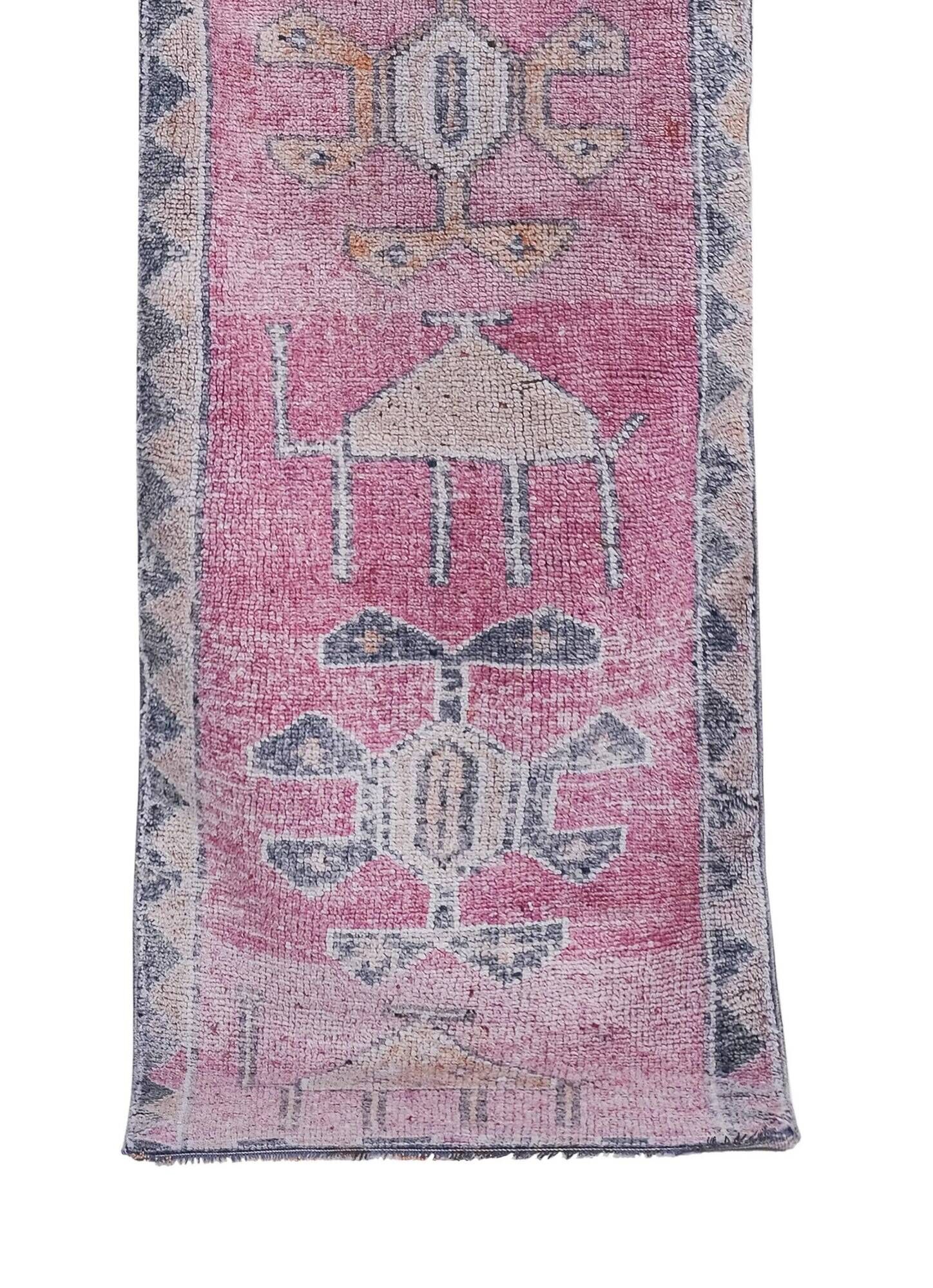 Vintage Turkish hallway rug 89x325 cm