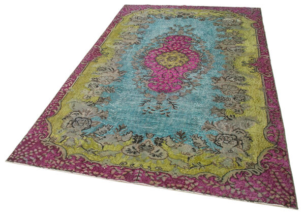 Tapis Rustique Anatolien Rustique Des Années 1970 1970 À Nœuds À La Main 170 Cm X 272 Cm Tapis Rose