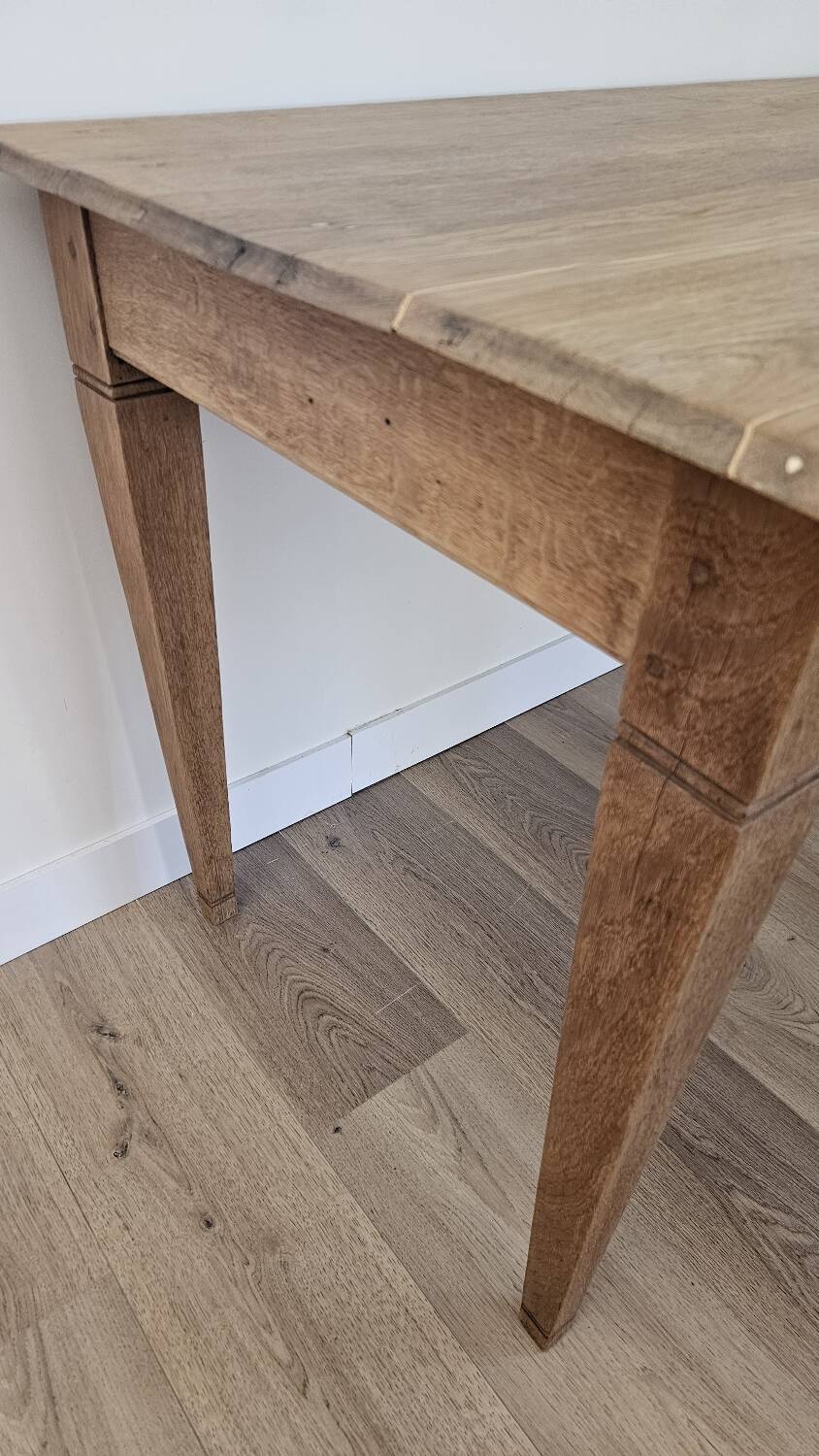 Solid wood farmhouse table