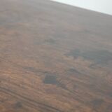 Antique 18th-century Spanish dining table with a wrought iron base