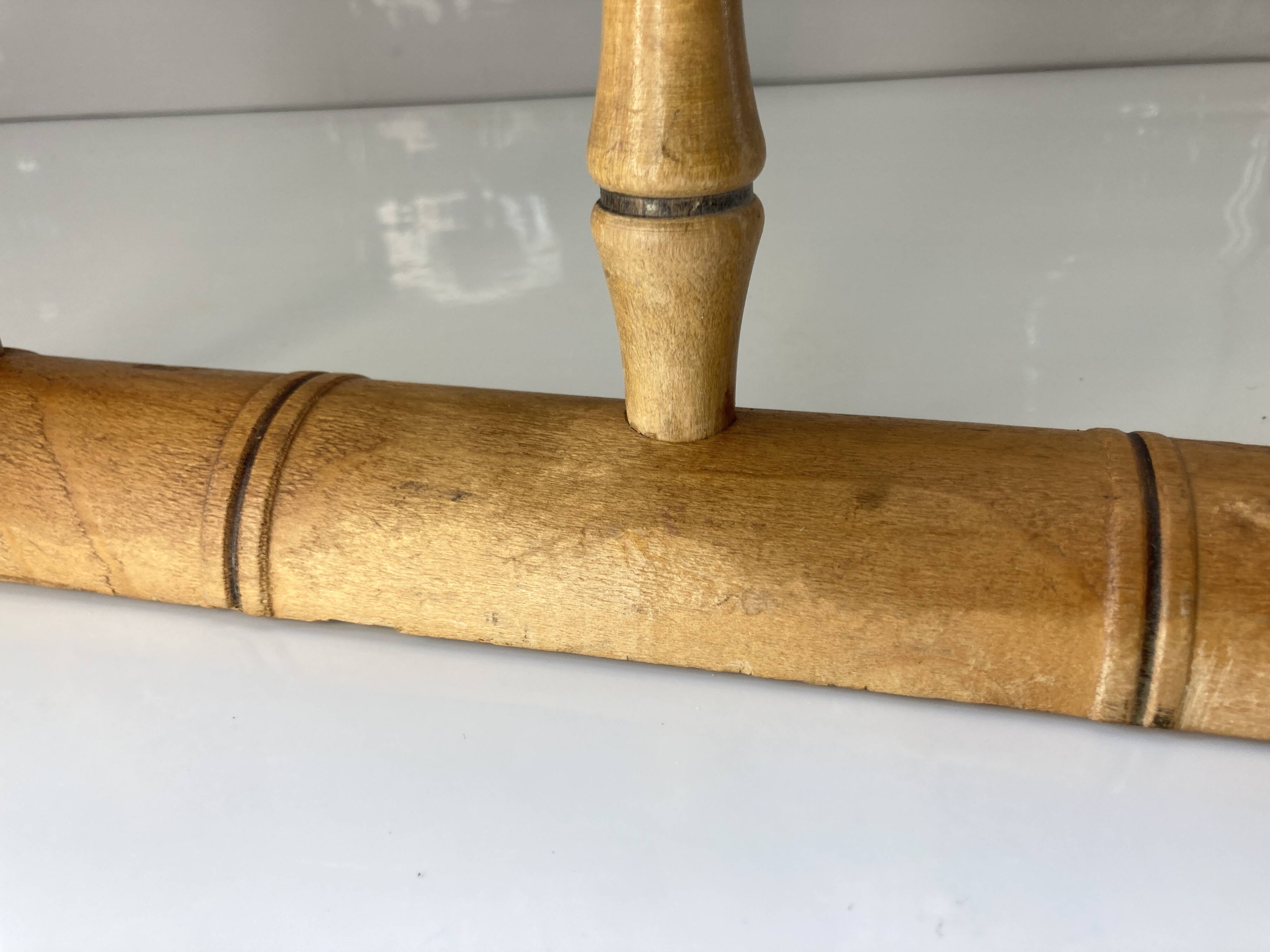 old Bamboo style wall coat rack