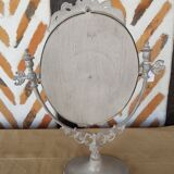 Linen patinated table pscyche mirror