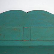 Old bench painted green in pine wood – Central Europe, around 1910