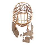 Ancien berceau vintage bambou/rotin