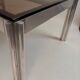 Aluminium coffee table with smoked glass by Georges Ciancimino, 1970.