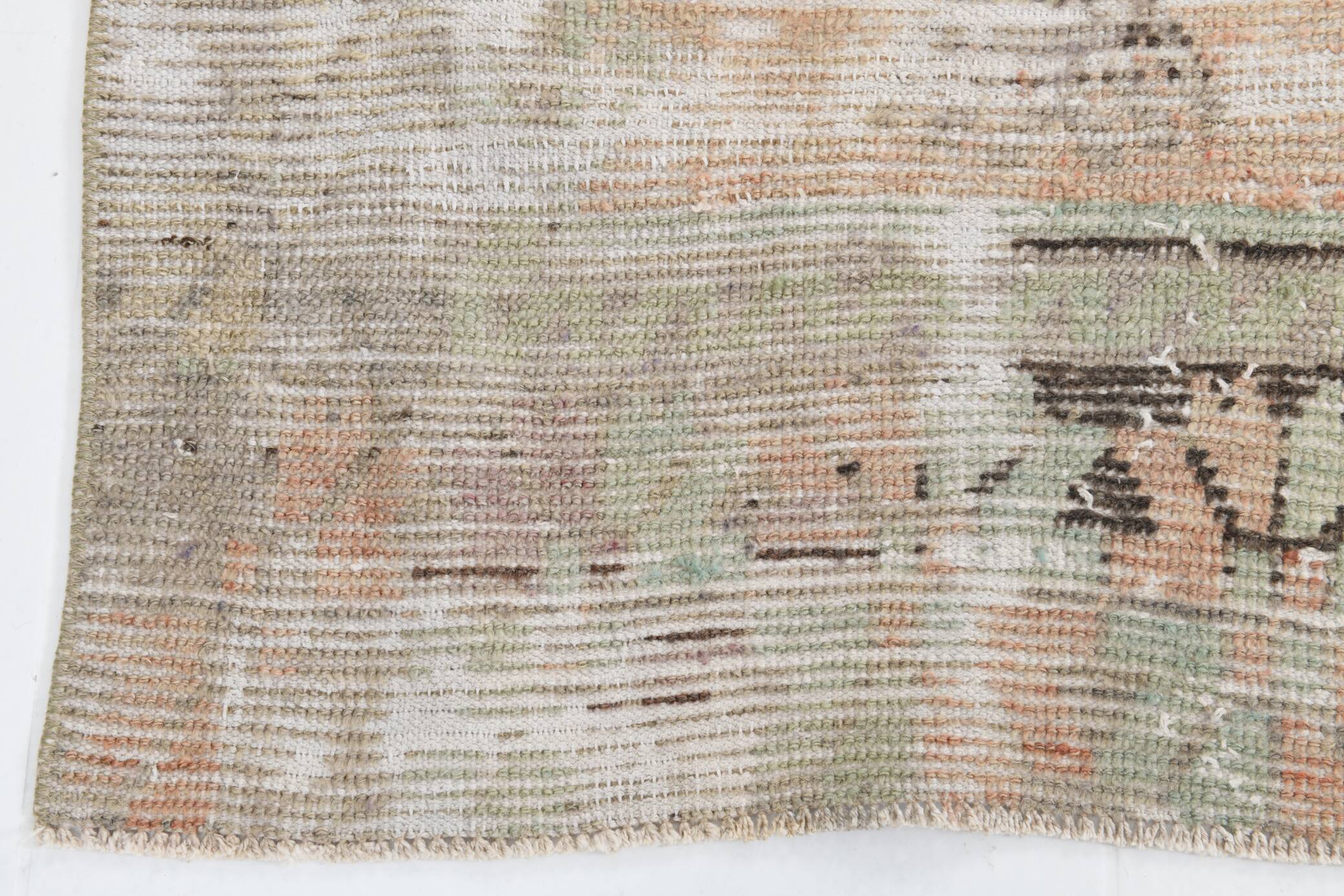 4x11 Long Wide Soft Beige Vintage Runner Rug, 116x334Cm FREE SHIPPING