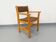 Vintage armchair in pine and fabric from the 80s