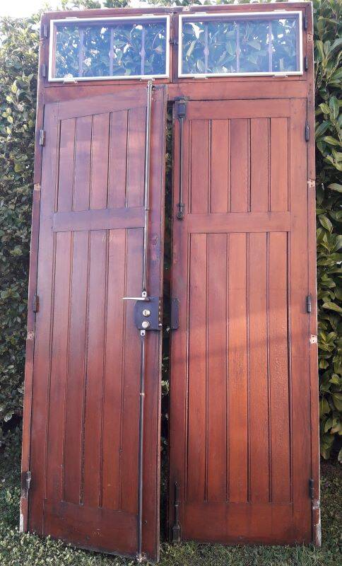 Double entrance door 227x142.2cm oak multi-point lock and frame