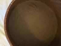 Leather patchwork foot stool and 2 pillows