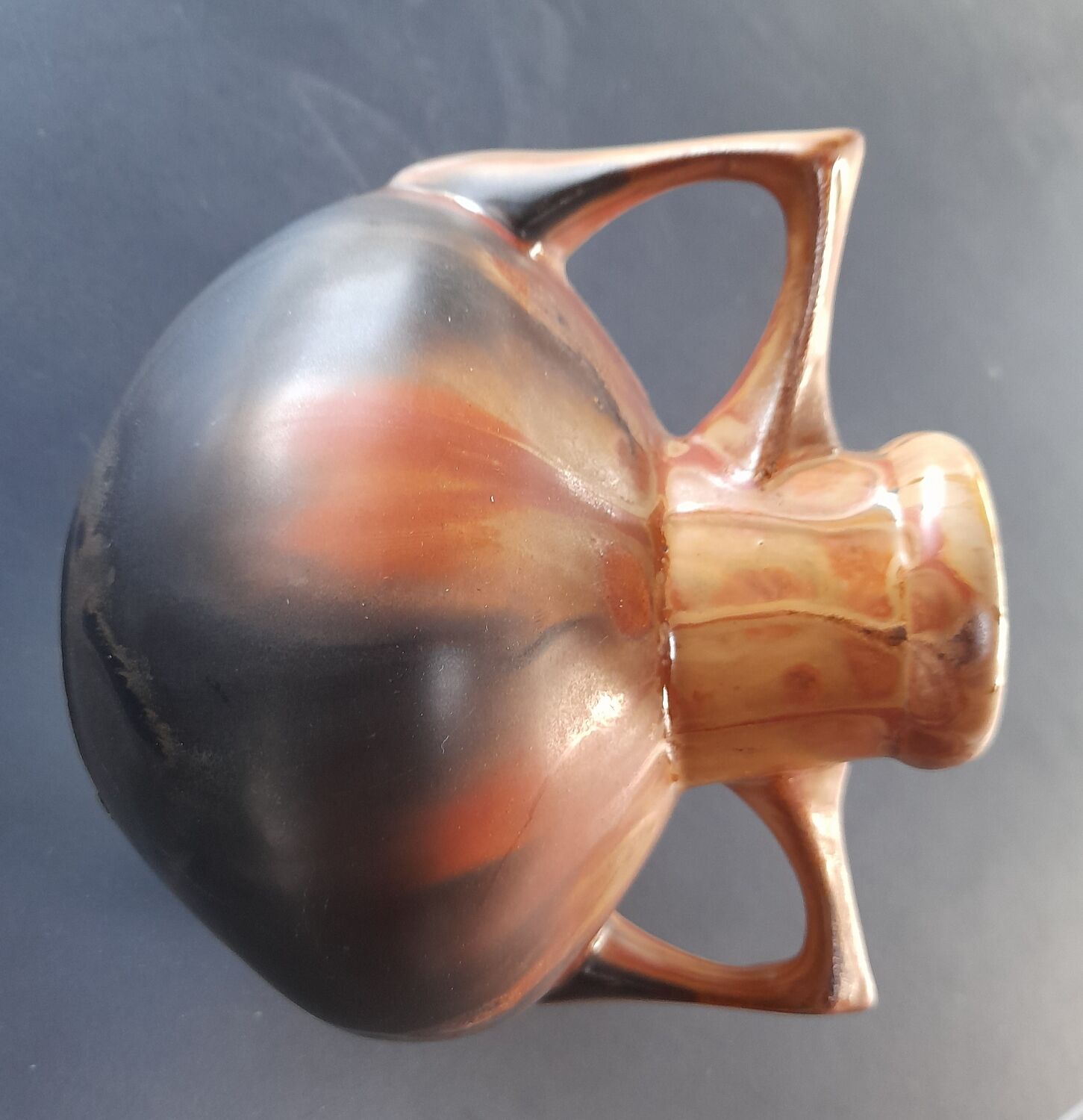 Art Deco stoneware vase signed