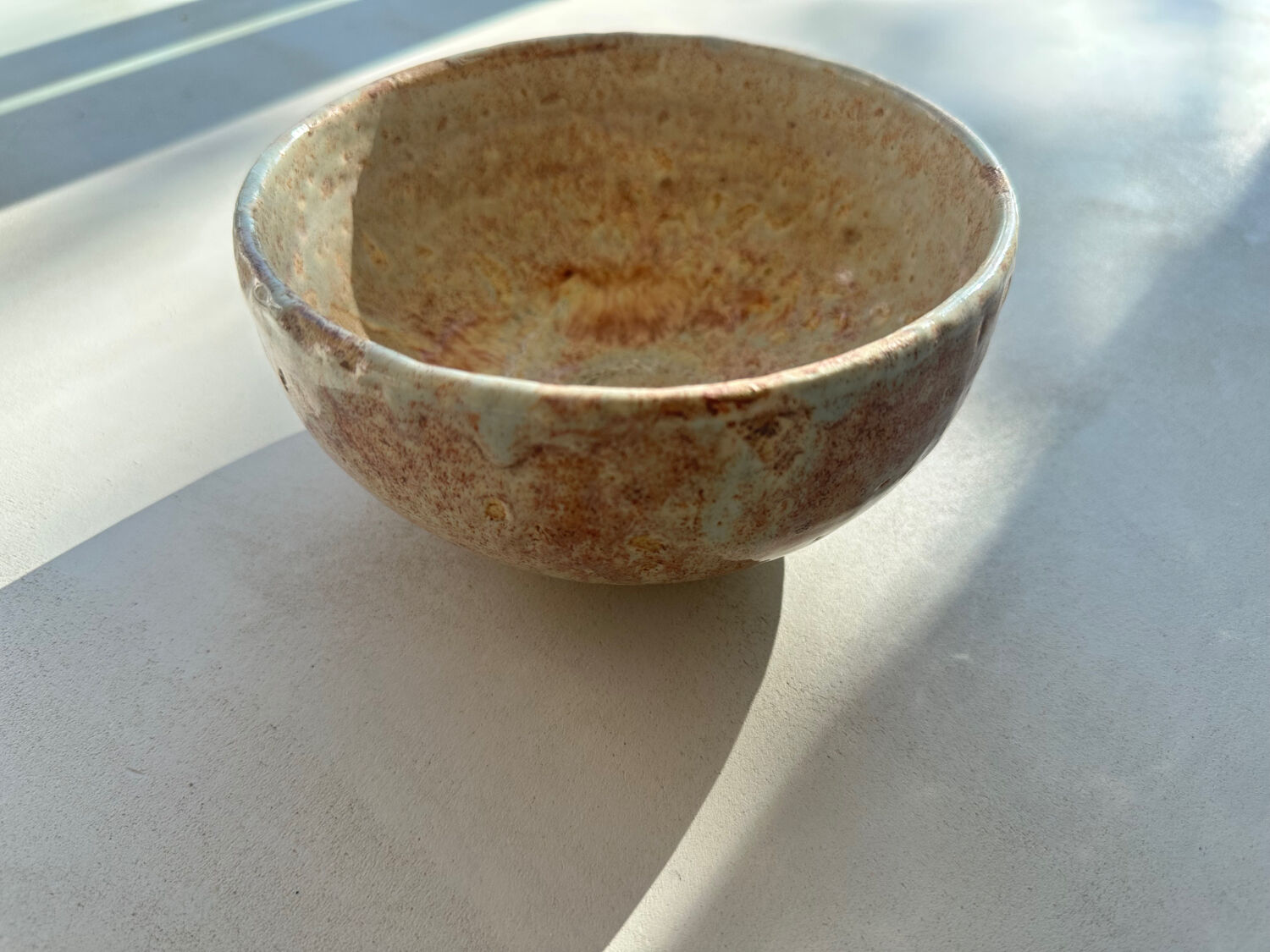 Large handmade stoneware bowl - unique piece