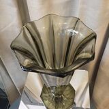 Czechoslovak smoked glass vase from the 1970s