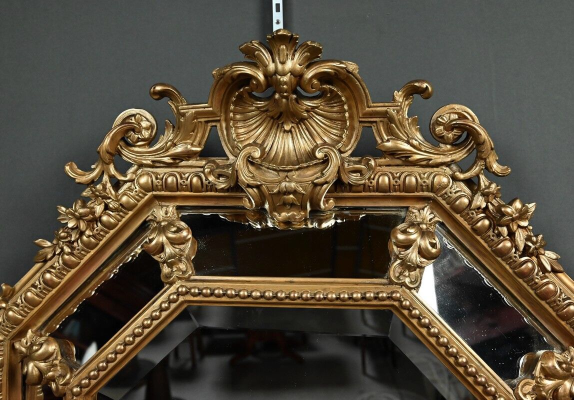 Miroir à parcloses, style Louis XV – Milieu XIXe