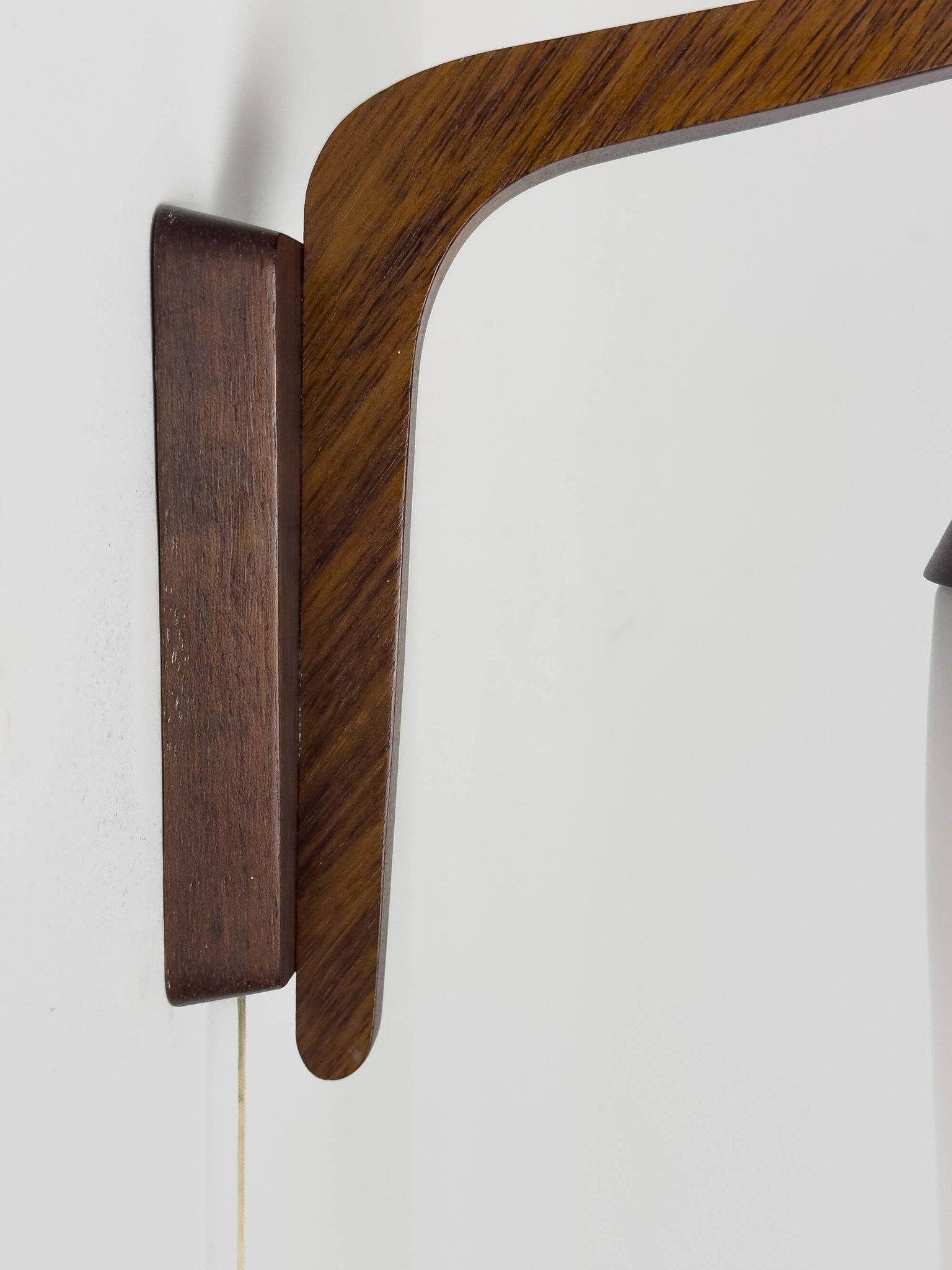 Applique en teck et opaline, 1960