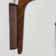 Applique en teck et opaline, 1960