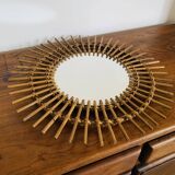 Rattan mirror