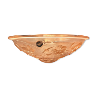 Plafonnier en pâte de verre art déco