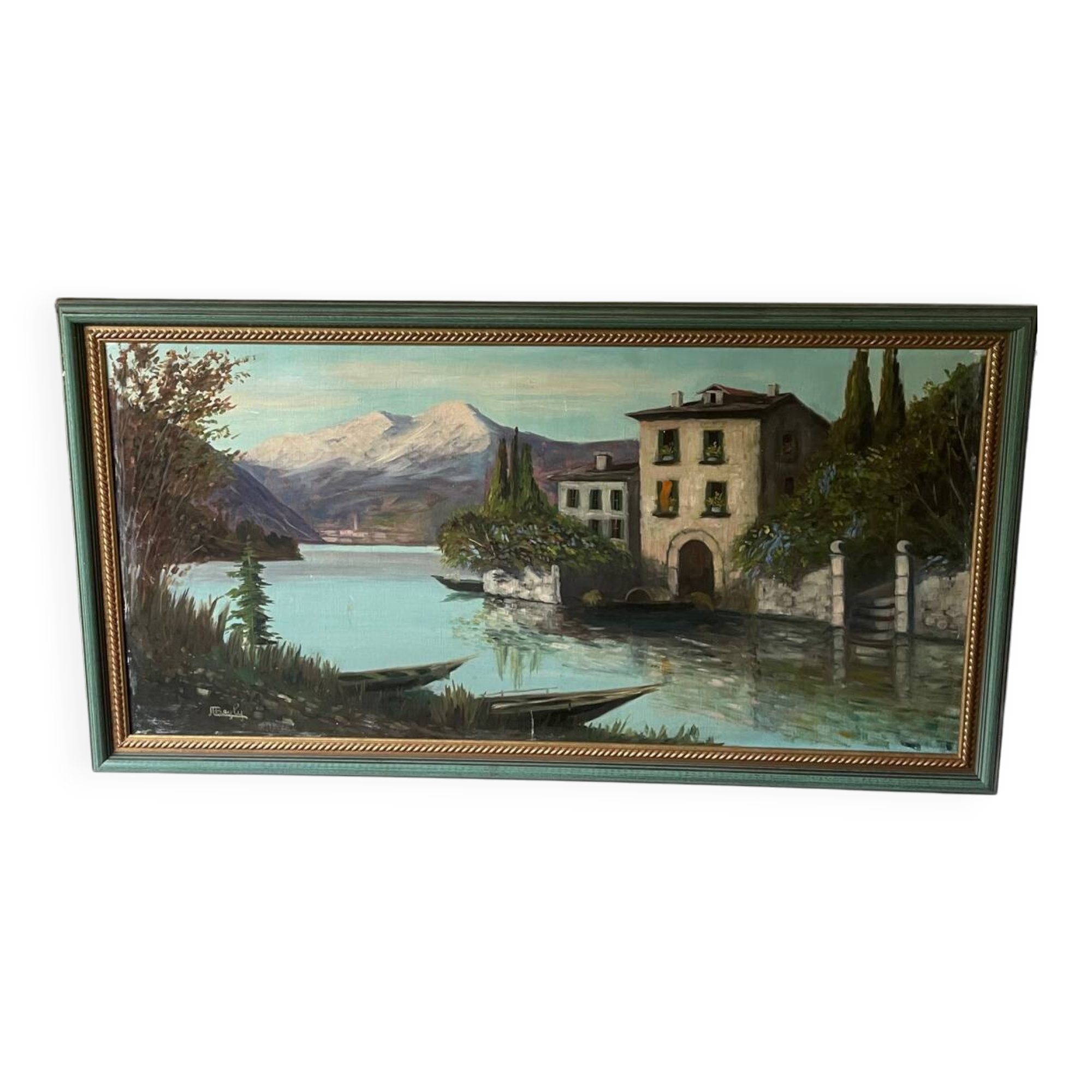 Large 20th century oil on canvas signed J. Beyly