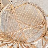 Three vintage rattan chairs