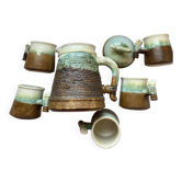Cafetière, tasses céramiques organiques