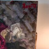 Still life painting with bouquet of roses