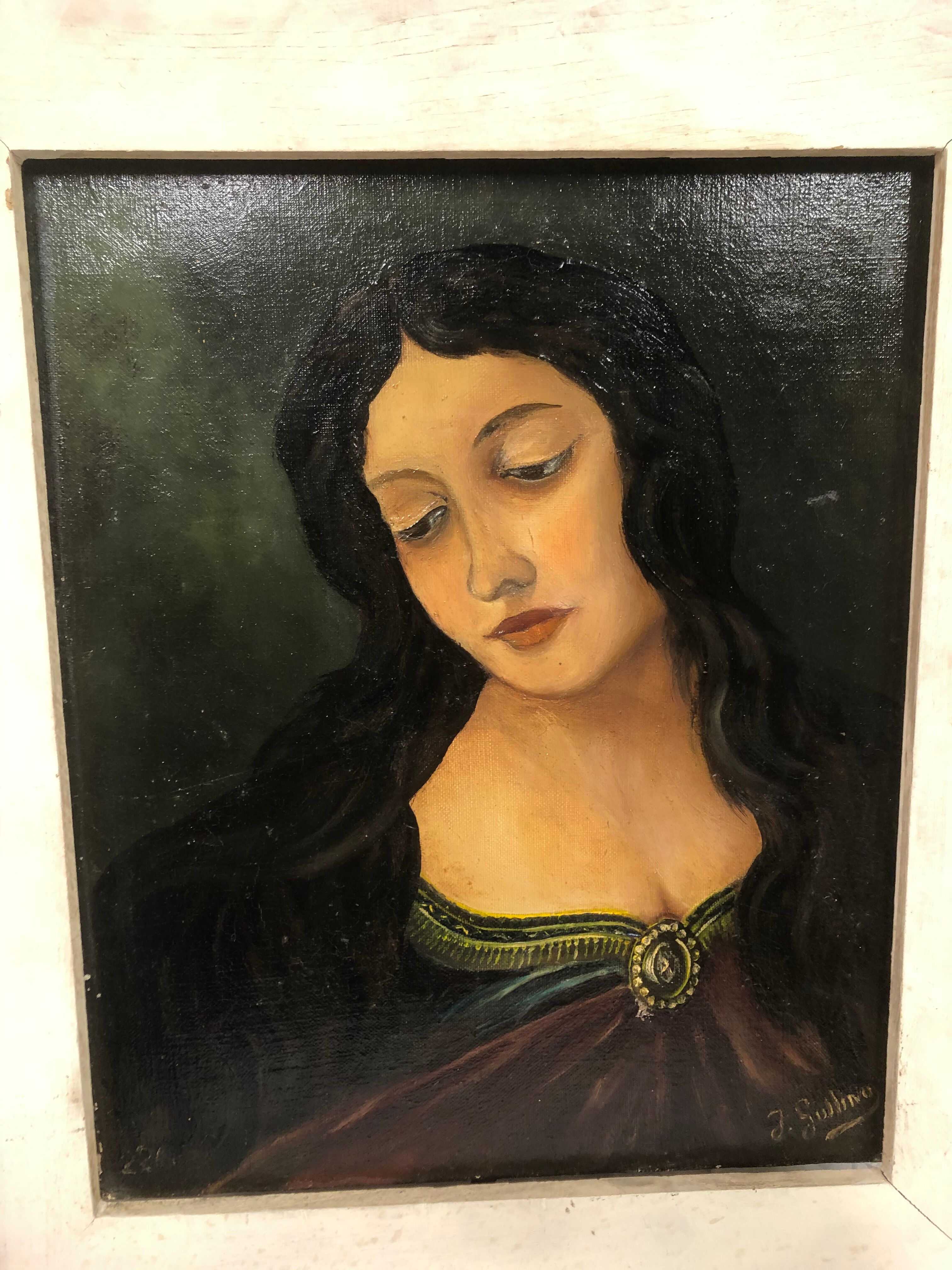 Painting portrait of woman