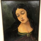 Painting portrait of woman