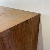 Tall chest of drawers, Art Deco weekly chest in flamed walnut, 1930-1940