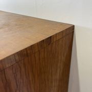 Tall chest of drawers, Art Deco weekly chest in flamed walnut, 1930-1940
