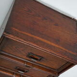 Belgian oak apothecary / filing cabinet folding doors, 1920/30s
