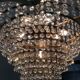 Crystal grapevine waterfall chandelier 60s-70s