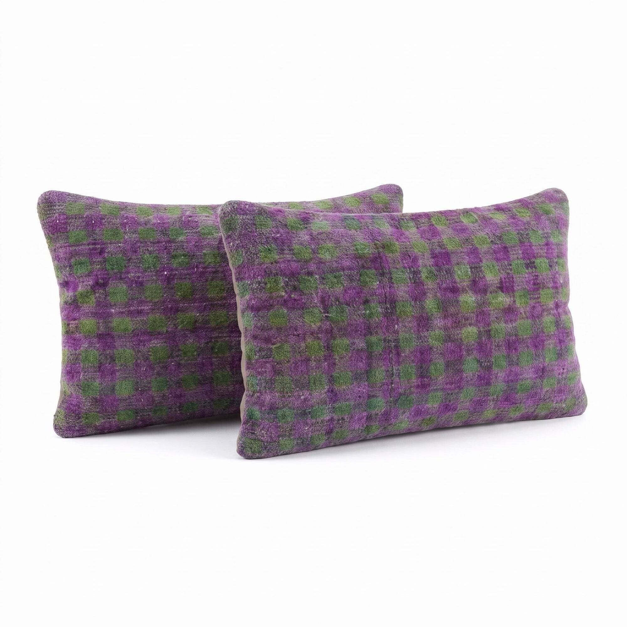Set of 2 vintage kilim cushion covers 41x61 cm